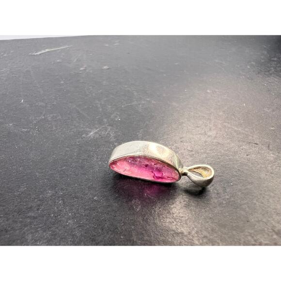 NEW Pink tourmaline sterling silver pendant 1.28 gram - Picture 5 of 11